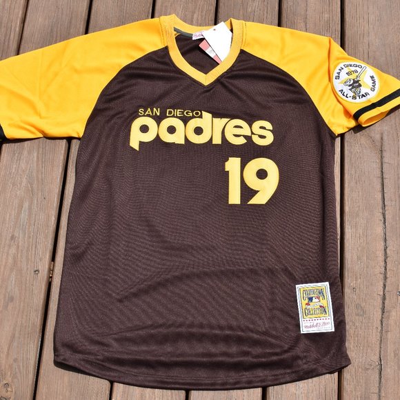 New Tony Gwynn San Diego Padres Brown Pull-Over Baseball Jersey Adult Men's Size - Picture 2 of 2